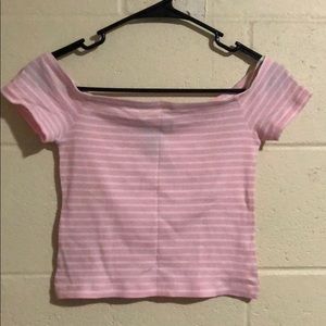 Off the shoulder crop top
